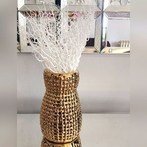 Gold Waffle Vase (without the Fillers)